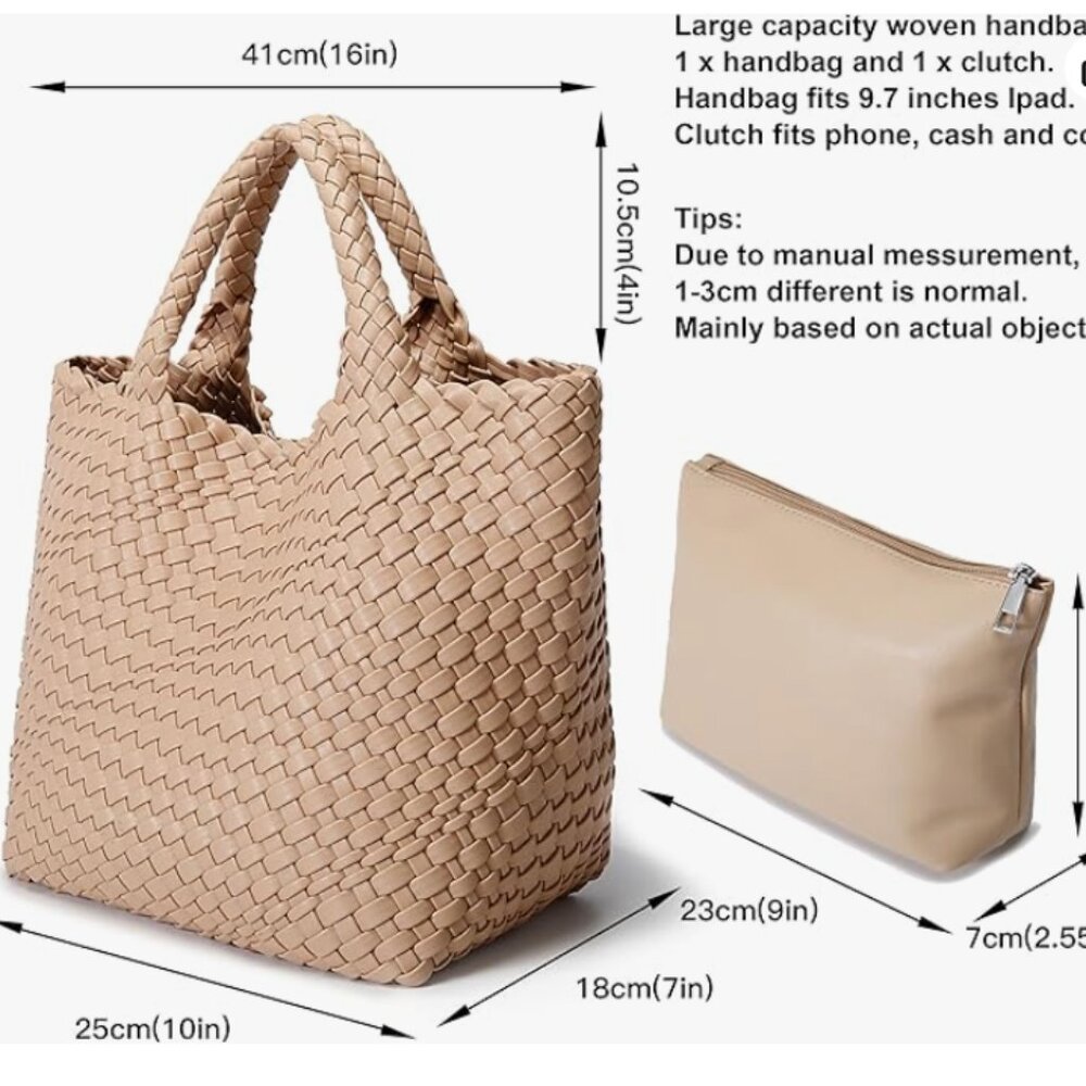 Vegan Leather Handbag tote like new - Picture 10 of 10